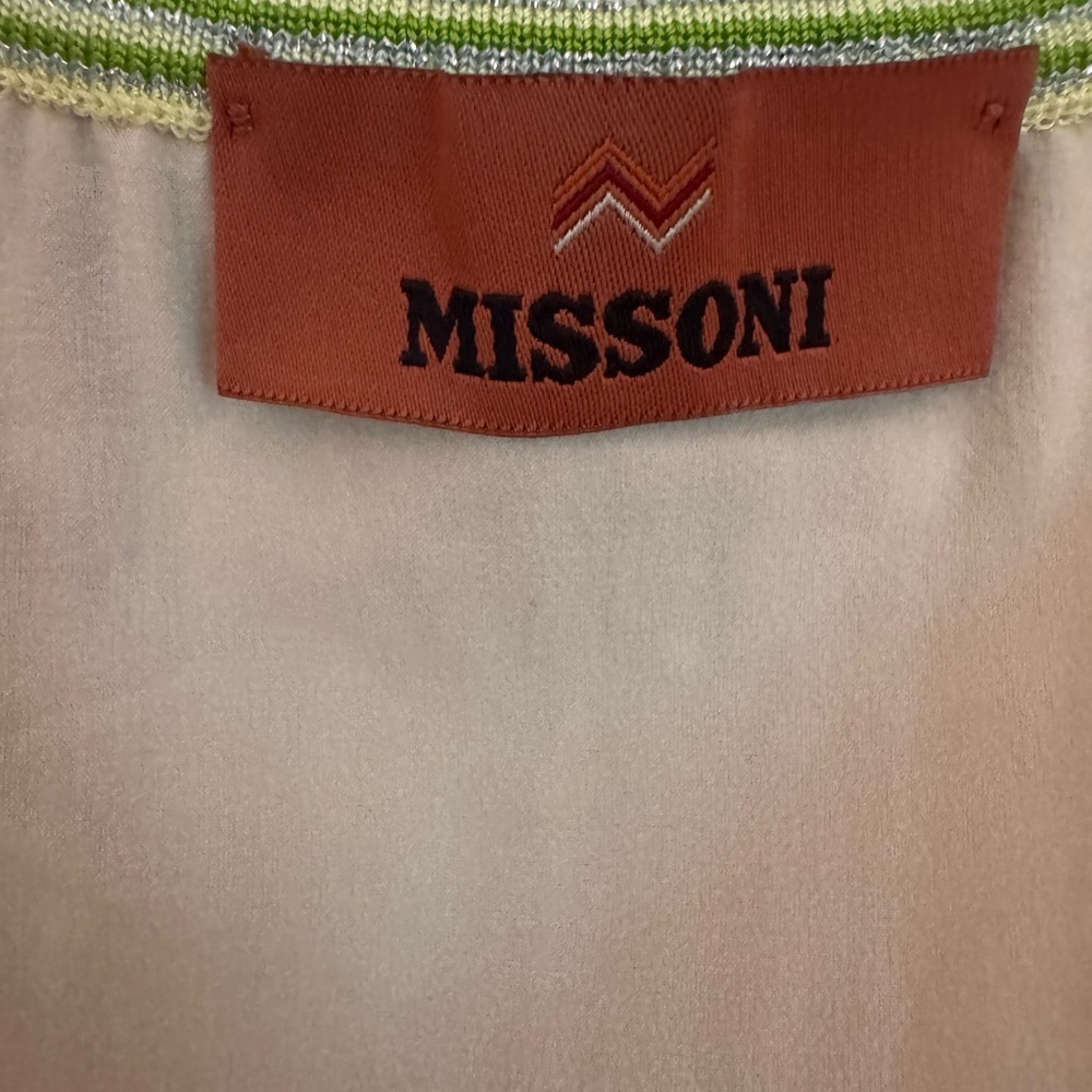 Missoni Pleated Multicolor Mini Dress - Green/Blue IT SZ 40 - Picture 2 of 8
